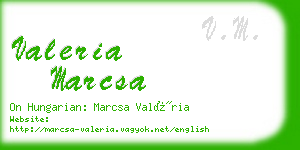 valeria marcsa business card